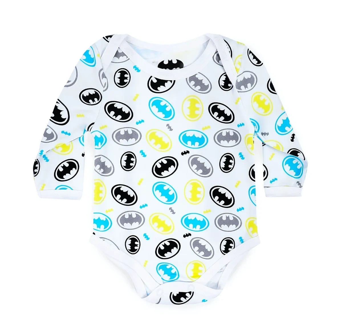 Batman Print Long Sleeve Baby Bodysuit