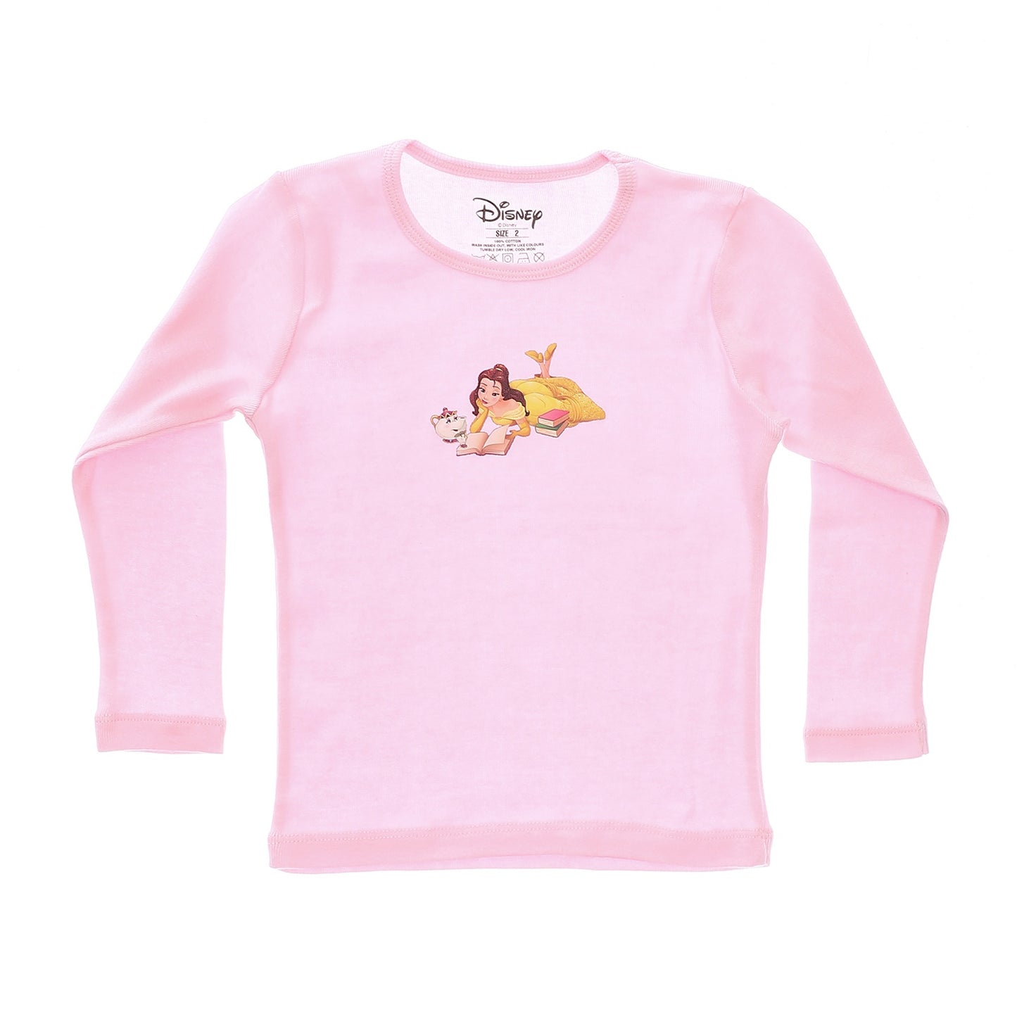 Beauty and The Beast Girls Long Sleeve Undershirt Pack Of 2