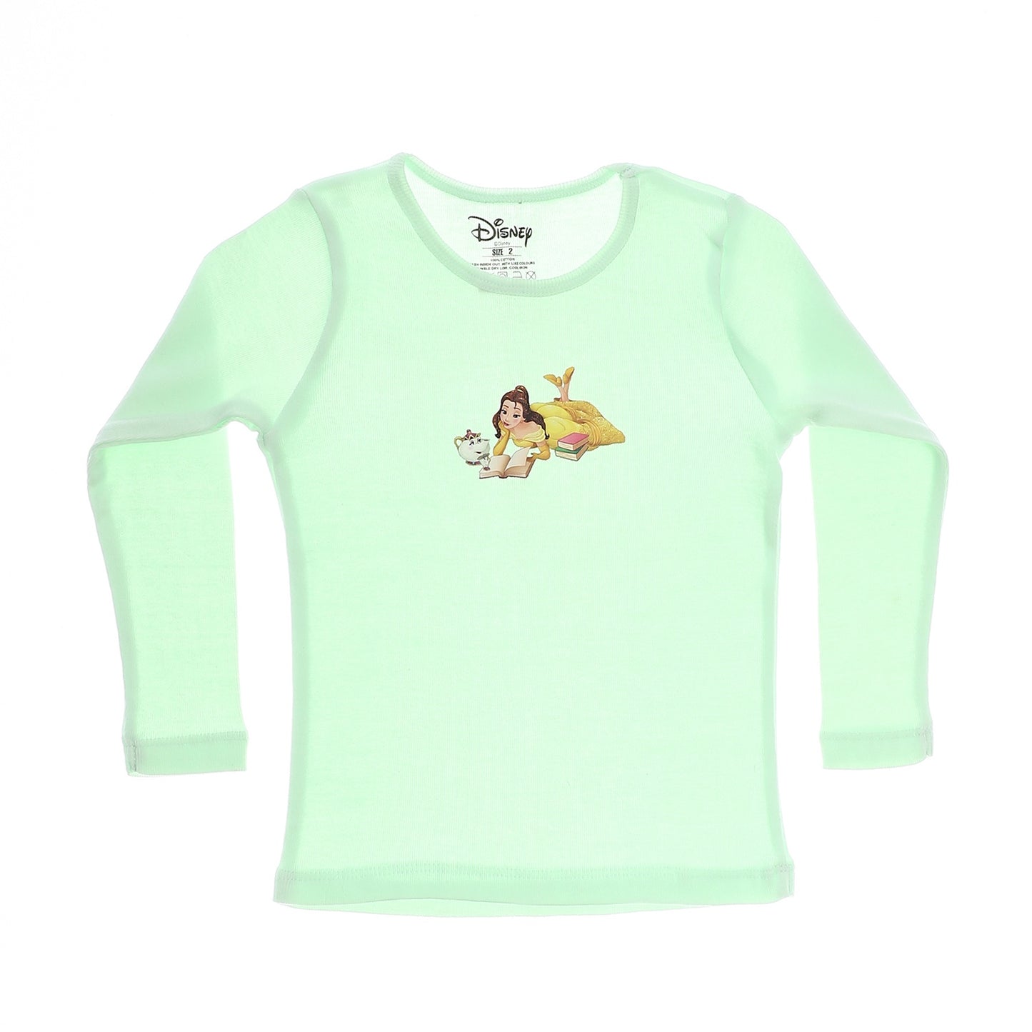 Beauty and The Beast Girls Long Sleeve Undershirt Pack Of 2