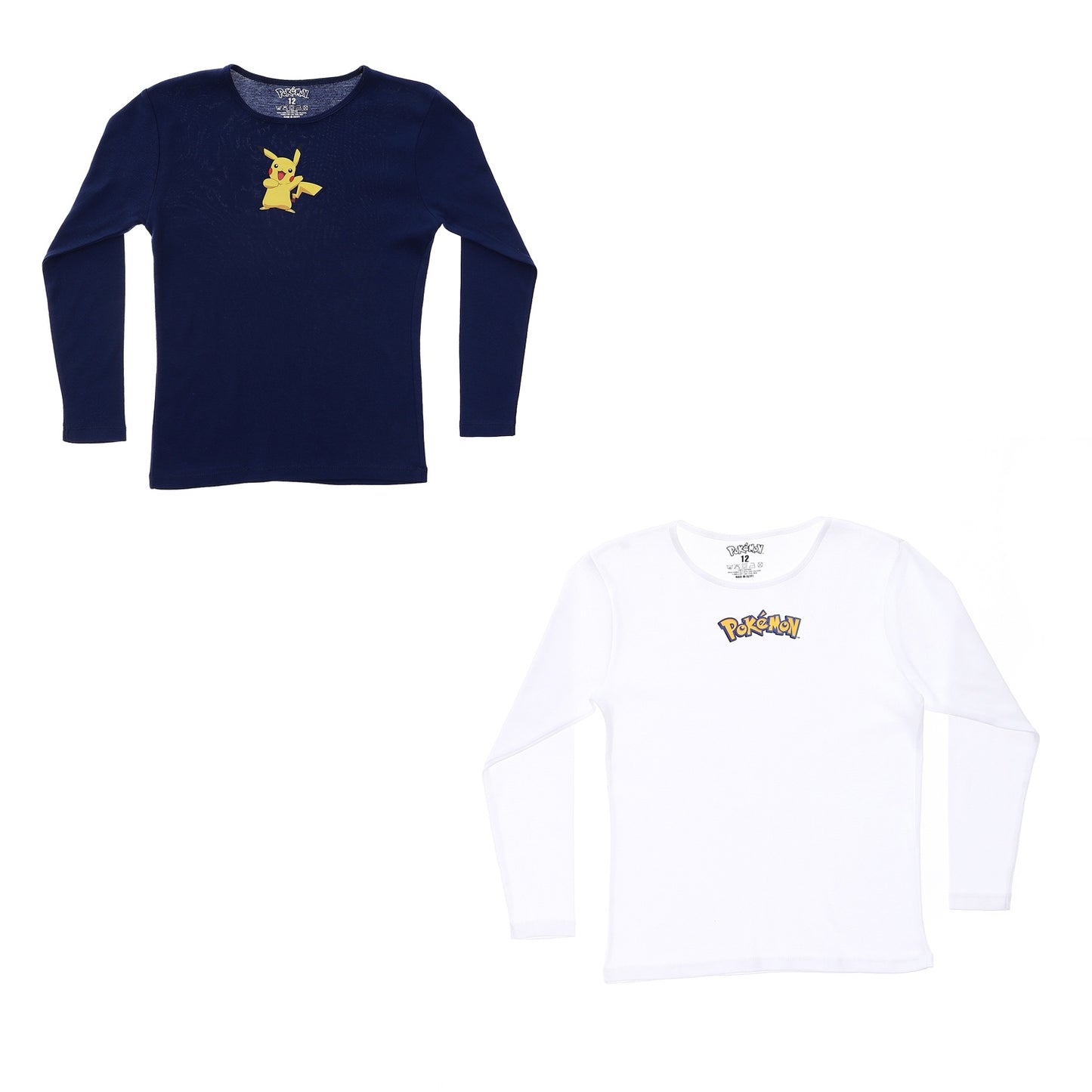Pokemon Boys Long Sleeve Undershirt-Pack Of 2