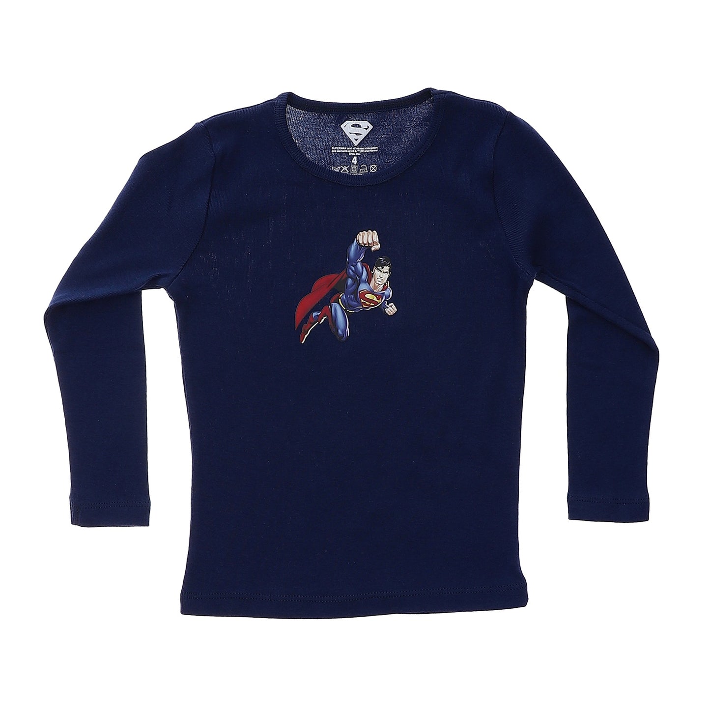 Super Man Boys Long Sleeve Undershirt-Pack Of 2