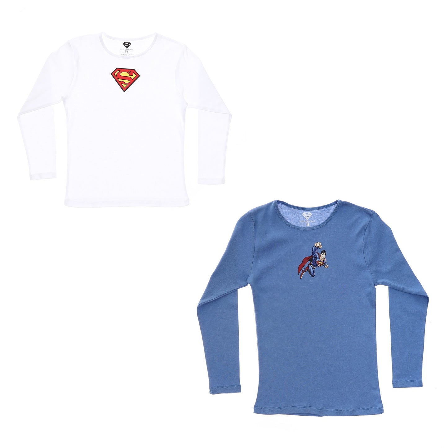 Super Man Boys Long Sleeve Undershirt-Pack Of 2