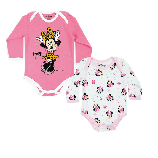 Disney Minnie Mouse  Baby Bodysuits- Pack Of 2