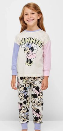 Minnie Mouse Girls Long Sleeve Pajama Set