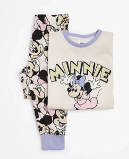 Minnie Mouse Girls Long Sleeve Pajama Set