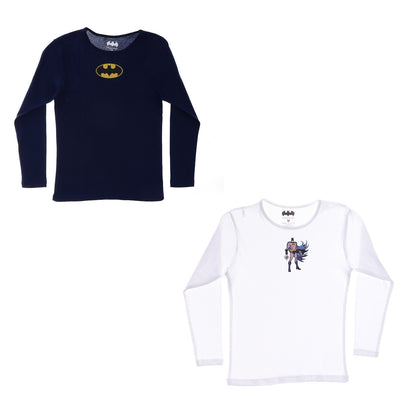 Batman Boys Long Sleeve Undershirt-Pack Of 2