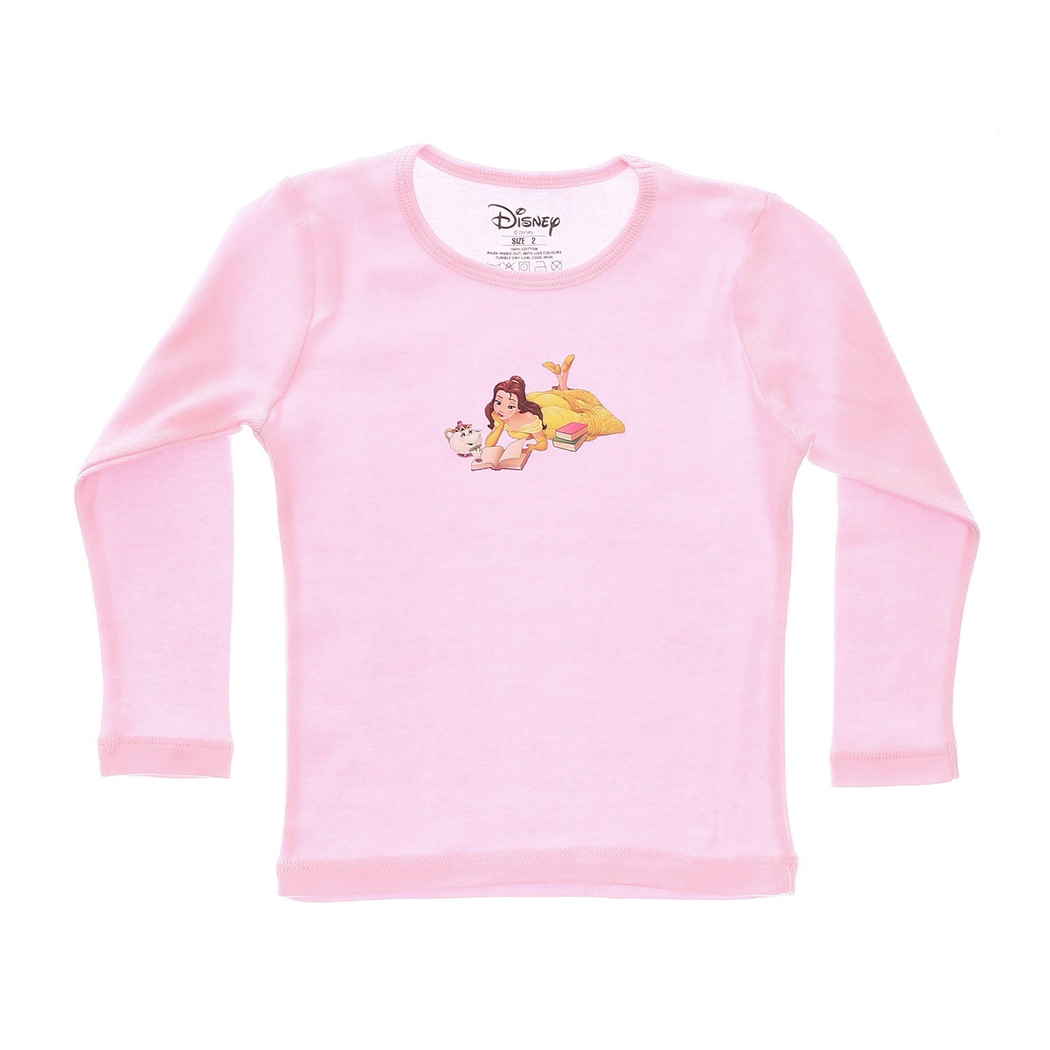 Beauty and The Beast Girls Long Sleeve Undershirt Pack Of 2