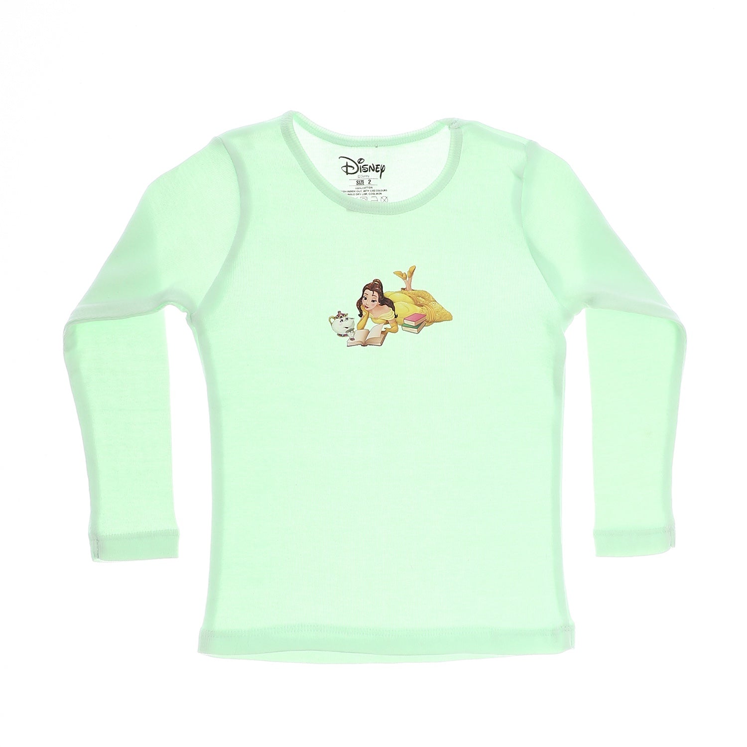 Beauty and The Beast Girls Long Sleeve Undershirt Pack Of 2