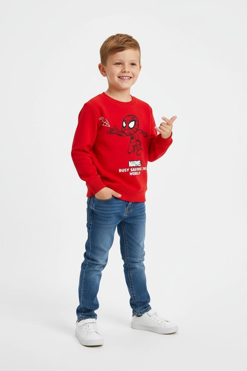 Marvel Spider-Man sweatshirt cotton blend pullover