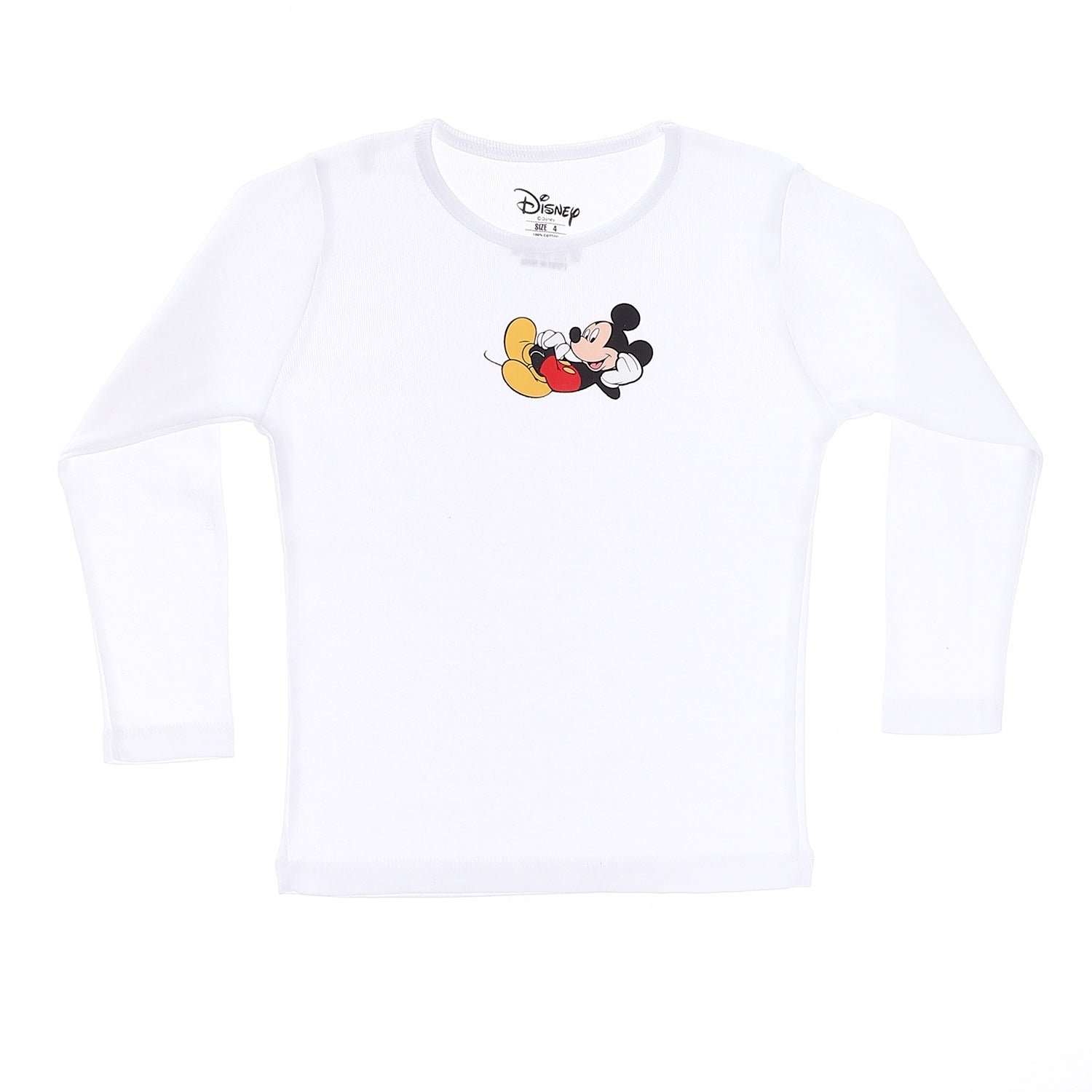 Mickey Mouse Boys Long Sleeve Undershirt-Pack Of 2