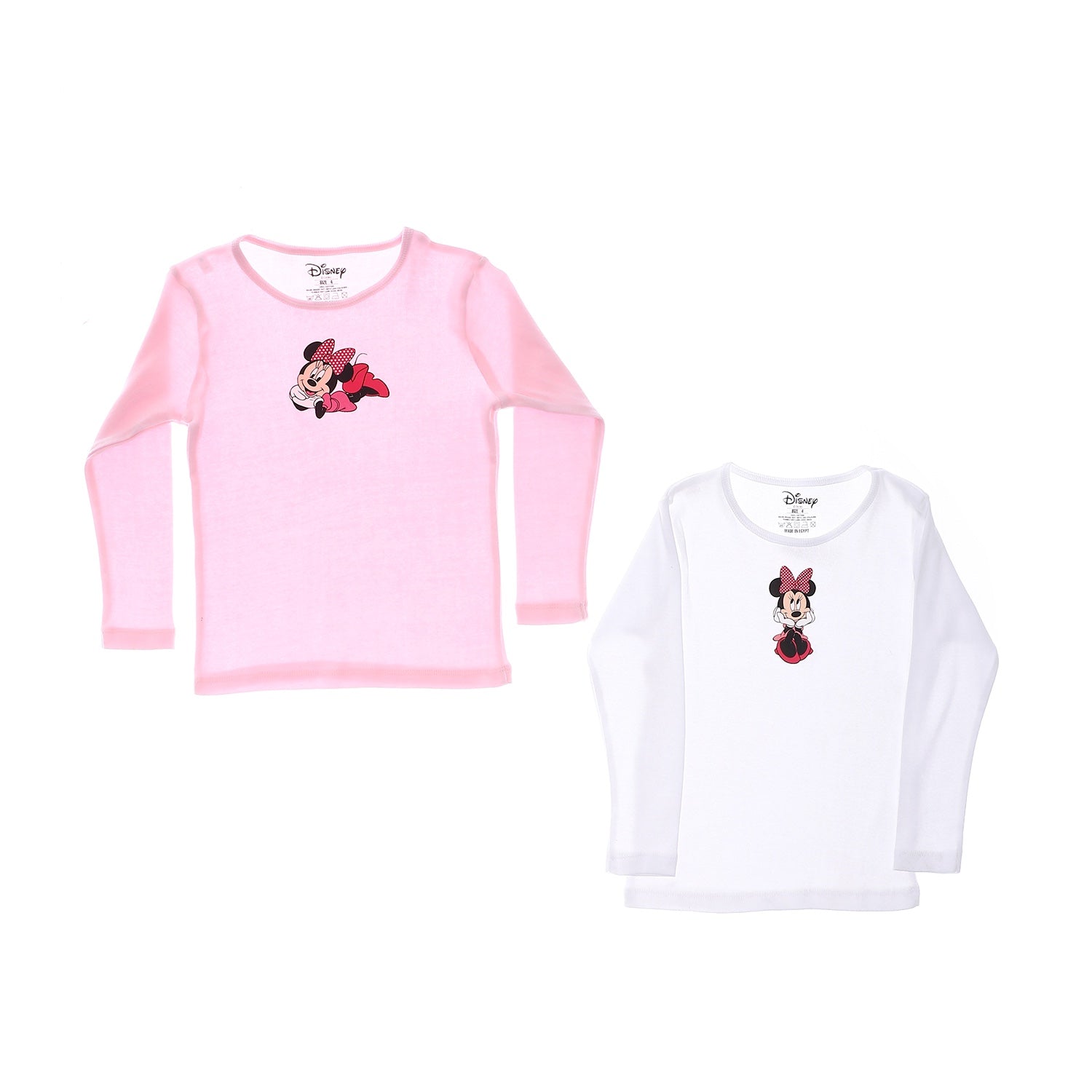 Minnie Mouse Boys Long Sleeve Undershirt-Pack Of 2