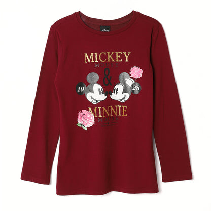 Minnie Mouse Women Long Sleeve Tee