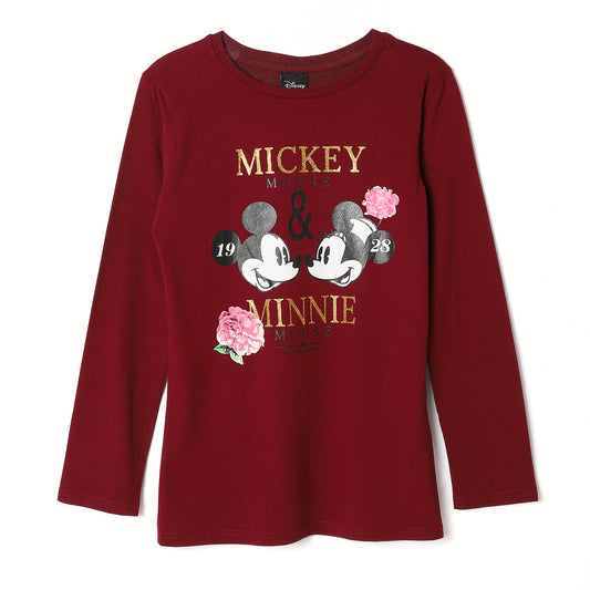 Minnie Mouse Women Long Sleeve Tee