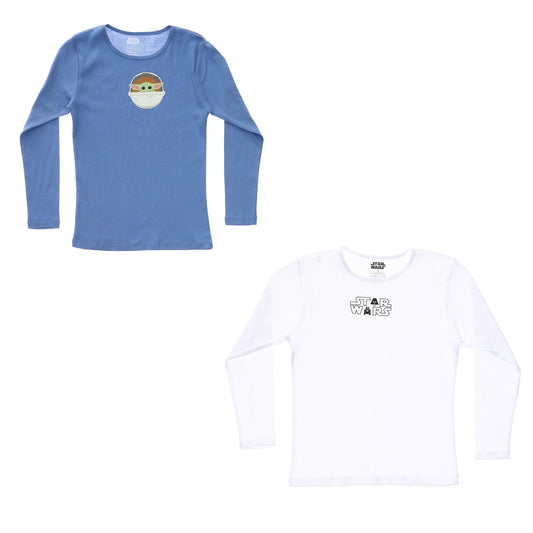 Star Wars Boys Long Sleeve Undershirt-Pack Of 2
