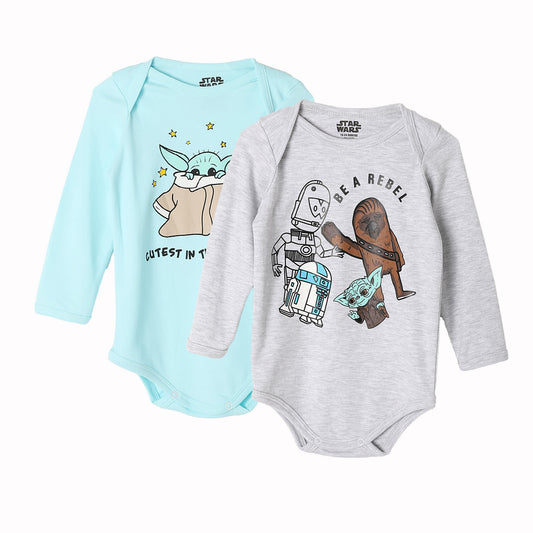Star Wars Long Sleeve Babysuit-Pack Of 2